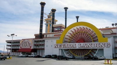 Red casino entrance wide